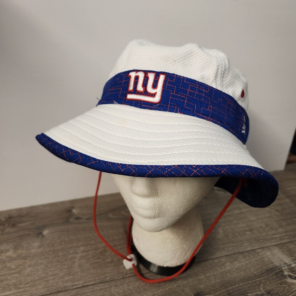 New Era New York Giants NFL Bucket Hat White Mesh Blue M/L Training Camp Cap